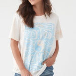 O’Neill Block Print Tee Peach Tie Dye